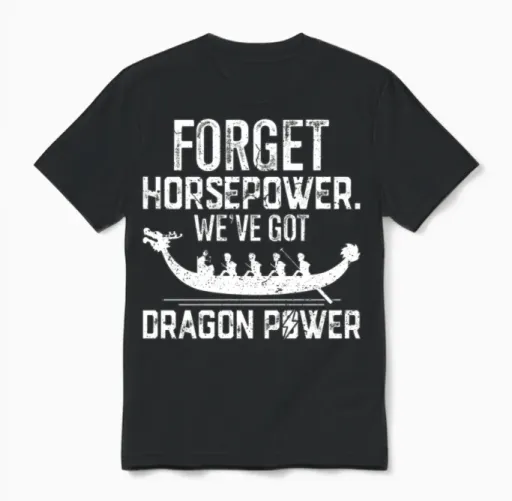 Funny Dragon Boat Racing Unisex T-Shirt in Black