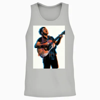Guitarist Burst Pop Art Unisex Tank Top - Ash
