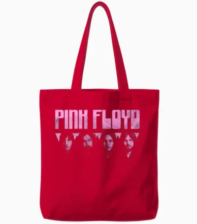 Pink Floyd Logo Pink Tote Bags - Red