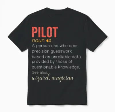 Pilot Funny Definition Unisex T-Shirt - Black