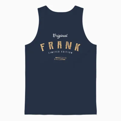 Frank Limited Edition T-Shirt, Black, S Unisex Tank Top - Navy