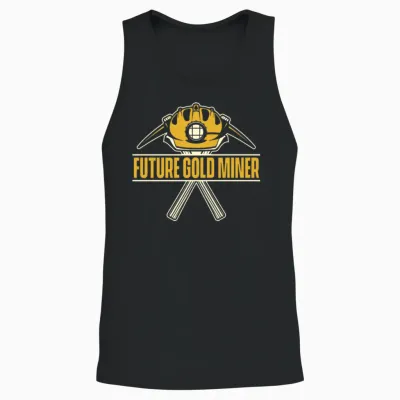 Gold Mining Unisex Tank Top - Black
