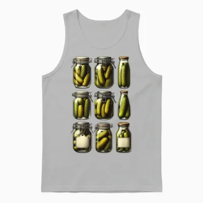 Canned Pickle Jar for Cucumber Lovers Unisex Tank Top - Ash