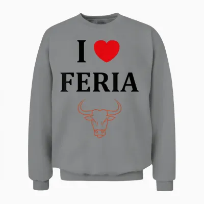 Humour Féria Basque Dax Bayonne Fêtes I Love Feria Unisex Sweatshirt - Sport Grey