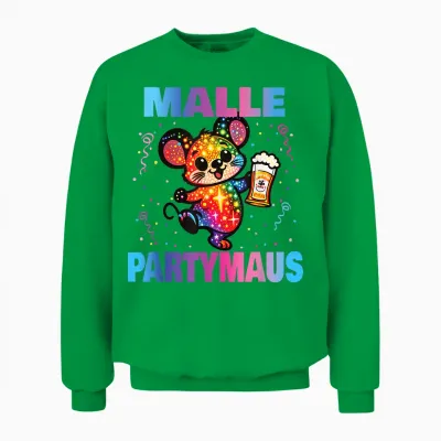 Malle Party Gruppenshirt Mallorca Outfit Damen Herren Party Unisex Sweatshirt - Irish Green