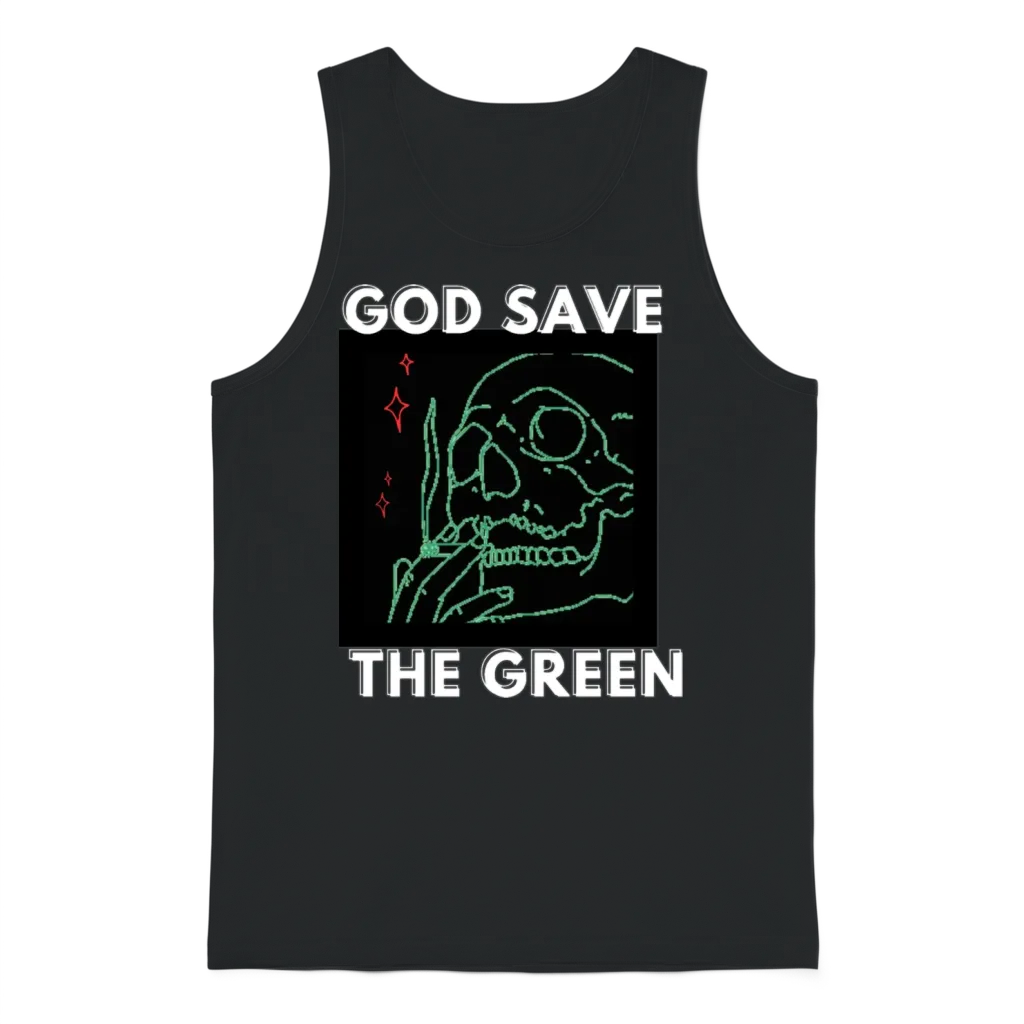 God Save the Green Gift โ Christian & Faith Gift Unisex Tank Top - Black
