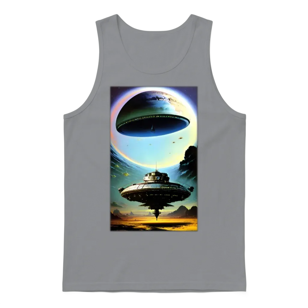 Ufo Retro Unisex Tank Top - Sport Grey