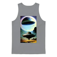 Ufo Retro Unisex Tank Top - Sport Grey – 1