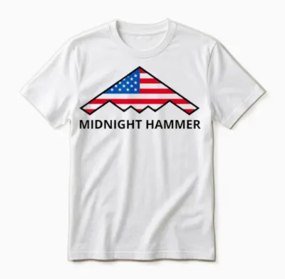 Midnight Hammer B-2 Stealth Jet Unisex T-Shirt - White