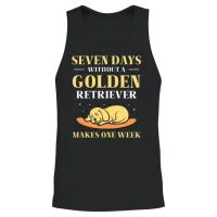 Seven Days Without a Golden Retriever Unisex Tank Top - Black – 2