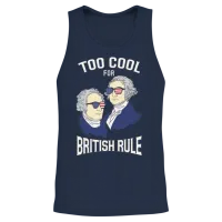 American History Too Cool for British Rule Gift Unisex Tank Top - Navy – 2