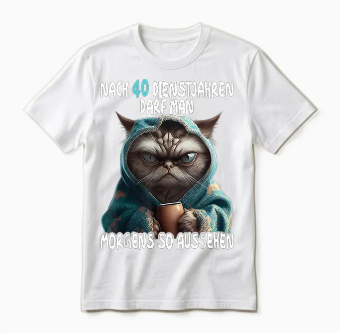 40 Jähriges Dienstjubiläum Jubiläum Firmenjubiläum 40 Jahre Unisex T-Shirt in White