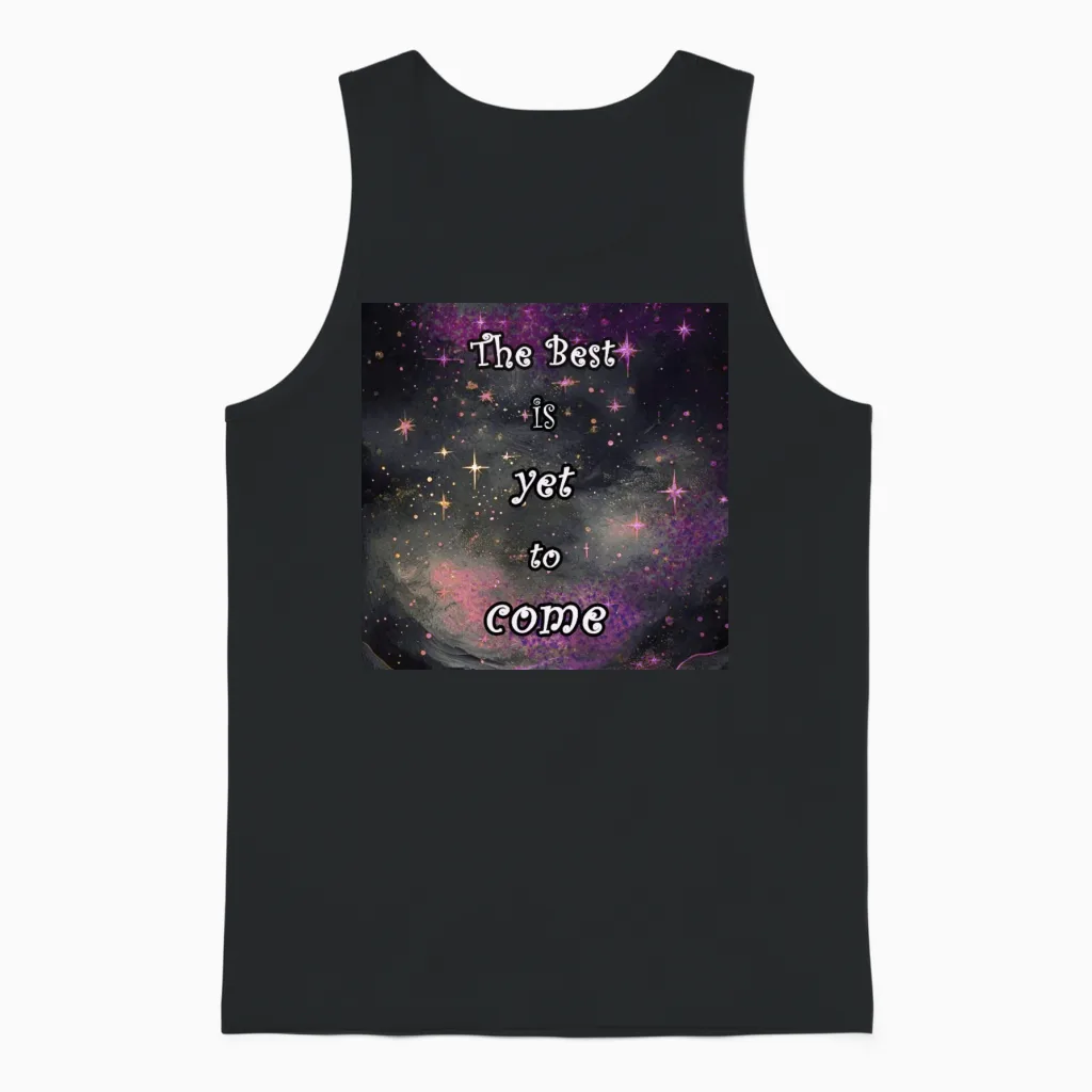 More to Come Unisex Tank Top in Black