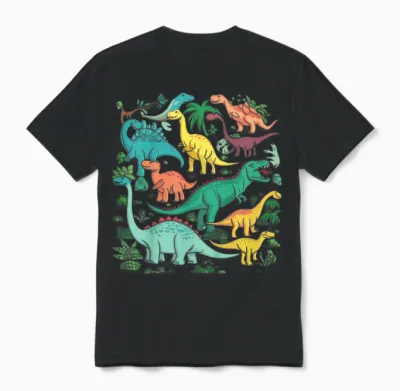 Kinder Dinosaurier Kinder Dino Unisex T-Shirt - Black