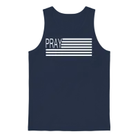 Pray Flag Kirk Cameron's Campfire Revival Prayer Unisex Tank Top - Navy – 1