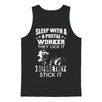 Postal Worker - They Lick It Before They Stick It Unisex Tank Top - Black – 1