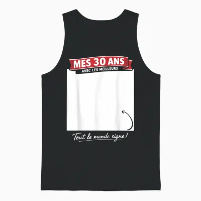 30ème Anniversaire Homme Femme 30 Ans 1996 Déco Drôle Cadeau Unisex Tank Top - Black