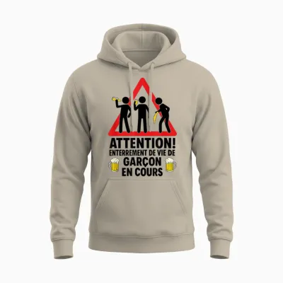 Bachelor Party Funny Team Evg Married Unisex Hoodie - Sand