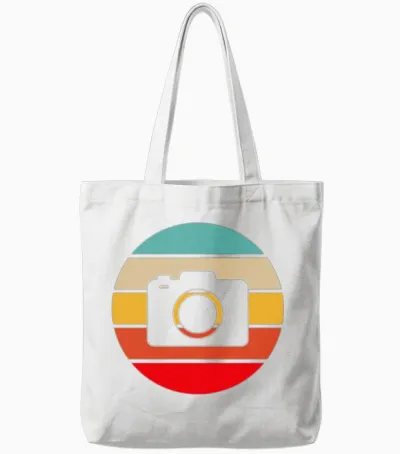 Photography Retro Tote Bags - White