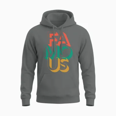 Retro Famous Unisex Hoodie - Graphite Heather