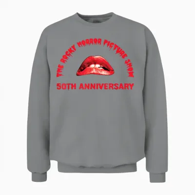 The Rocky Horror Picture Show 50th Anniversary Lips Logo Unisex Sweatshirt - Sport Grey