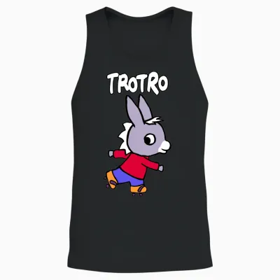 Trotro : Aventure D'apprentissage Mignon Petit âne Manche Longue Unisex Tank Top - Black