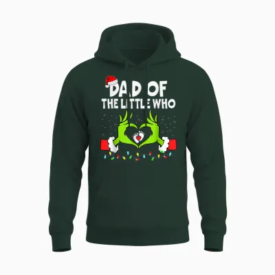 Dad of the Little Who Funny Christmas Pregnancy Announcement Unisex Hoodie - Forest