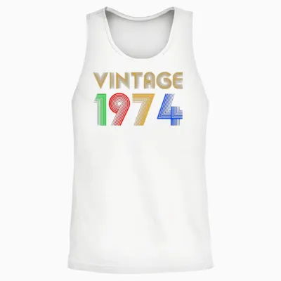 1973 Birthday Unisex Tank Top - White