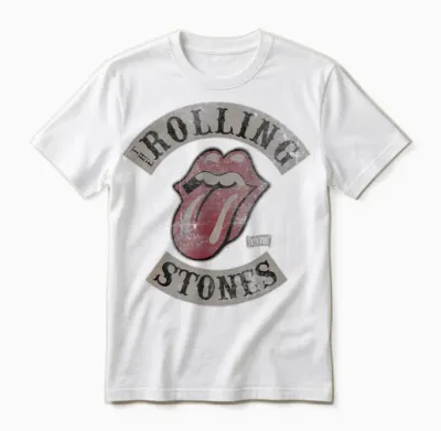 Official the Rolling Stones Vintage Tour 1978 Black Unisex T-Shirt - White