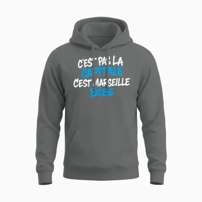 C'est Pas La Capitale C'est Marseille Bébé - Marseillais Unisex Hoodie - Graphite Heather