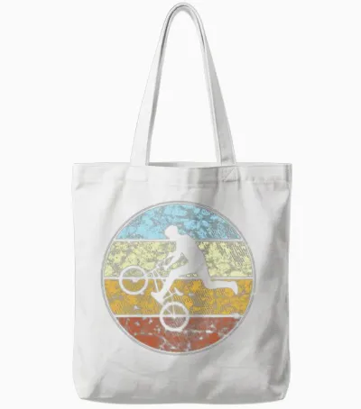 Bmx Retro Tote Bags - White