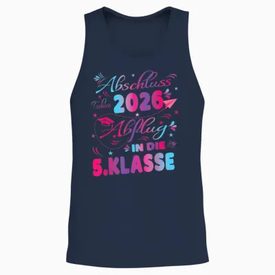 Abschluss Grundschule 2026 Einschulung 5.klasse Mädchen Unisex Tank Top - Navy