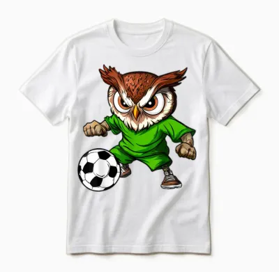 Fussball Eule Unisex T-Shirt - White