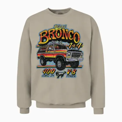 Ford Bronco 4x4 V-8 Power 400 Kubikzoll Mit Pony-Logo Unisex Sweatshirt - Sand