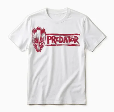 Predator: Badlands Dek's Mask and Logo Official Movie Unisex T-Shirt - White