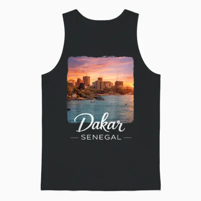 Dakar Senegal Unisex Tank Top - Black