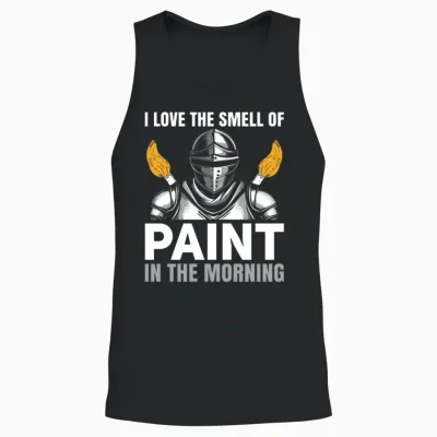 Funny Miniatures Painting Unisex Tank Top - Black