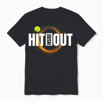 Tennis Hit Inside-Out Unisex T-Shirt - Black