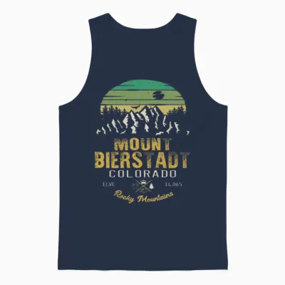 Mount Bierstadt Colorado Unisex Tank Top - Navy
