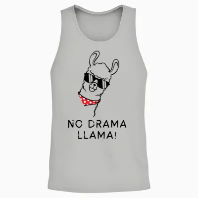 No Drama Llama Unisex Tank Top - Ash