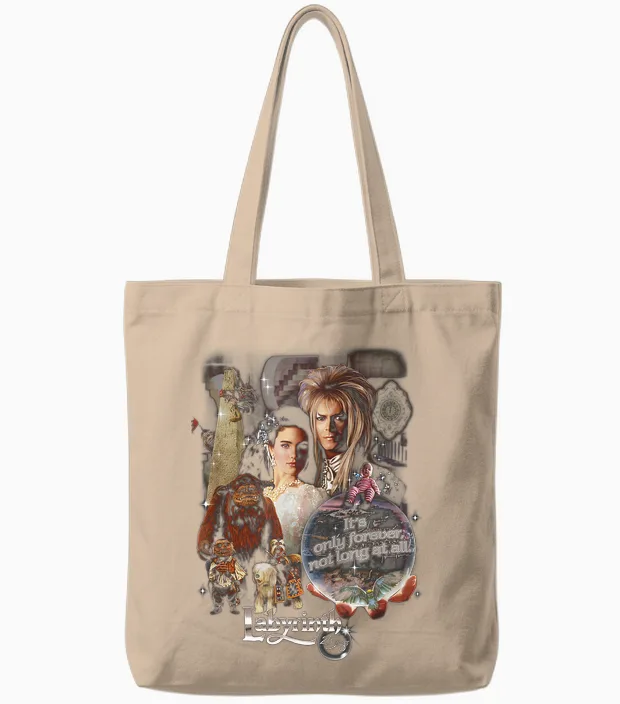 Labyrinth 25 Years of Magic Tote Bags in Natural
