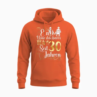 Pearl Wedding 30 Years Married Wedding Anniversary T-Shirt, Black, S Unisex Hoodie - Orange