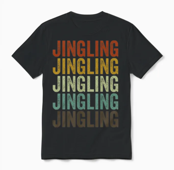 Jingling China Retro Vintage Unisex T-Shirt - Black