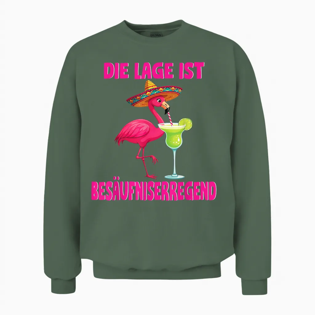 Malle Party Group Shirt Mallorca Outfit Women's Men's Party Unisex Sweatshirt in Military Green