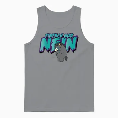 Pummel & Friends - Grummeleinhorn Simply No T-Shirt, Black, S Unisex Tank Top - Sport Grey