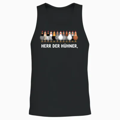 Herr Der Hühner Unisex Tank Top - Black