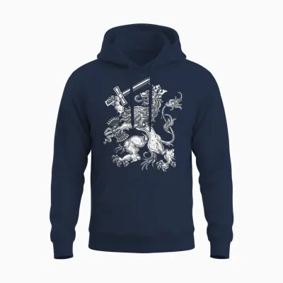 Dutch Lion of the Netherlands Holland Holland Orange T-Shirt, Orange, S Unisex Hoodie - Navy