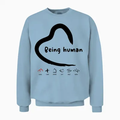 Being Human Unisex Sweatshirt - Light Blue