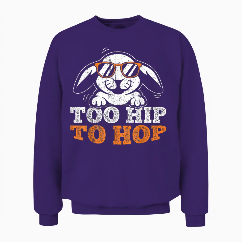 Oster Osterhase Spruch Hasen Kostüm Ostern Ostereier Unisex Sweatshirt in Purple