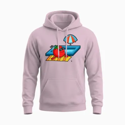 Funny Tomato Outfit Unisex Hoodie - Light Pink